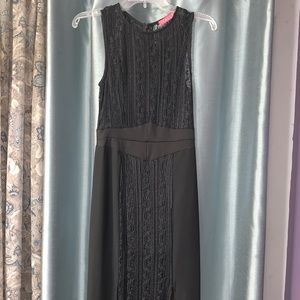 Malloy Black Slit Dress